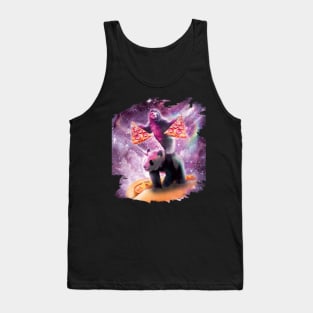 Space Pizza Sloth On Panda Unicorn On Hotdog Tank Top